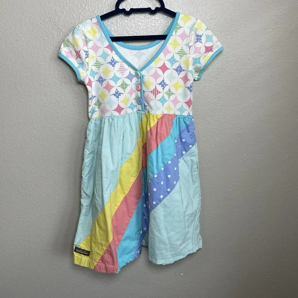 MATILDA JANE Dress Girls Size 6 Lets Go Together Colorful